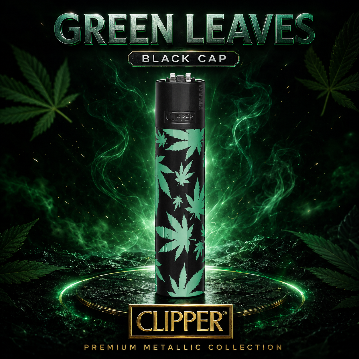 Clipper Metal - Green Leaves
