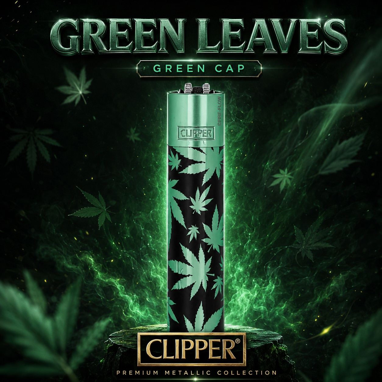 Clipper Metal - Green Leaves