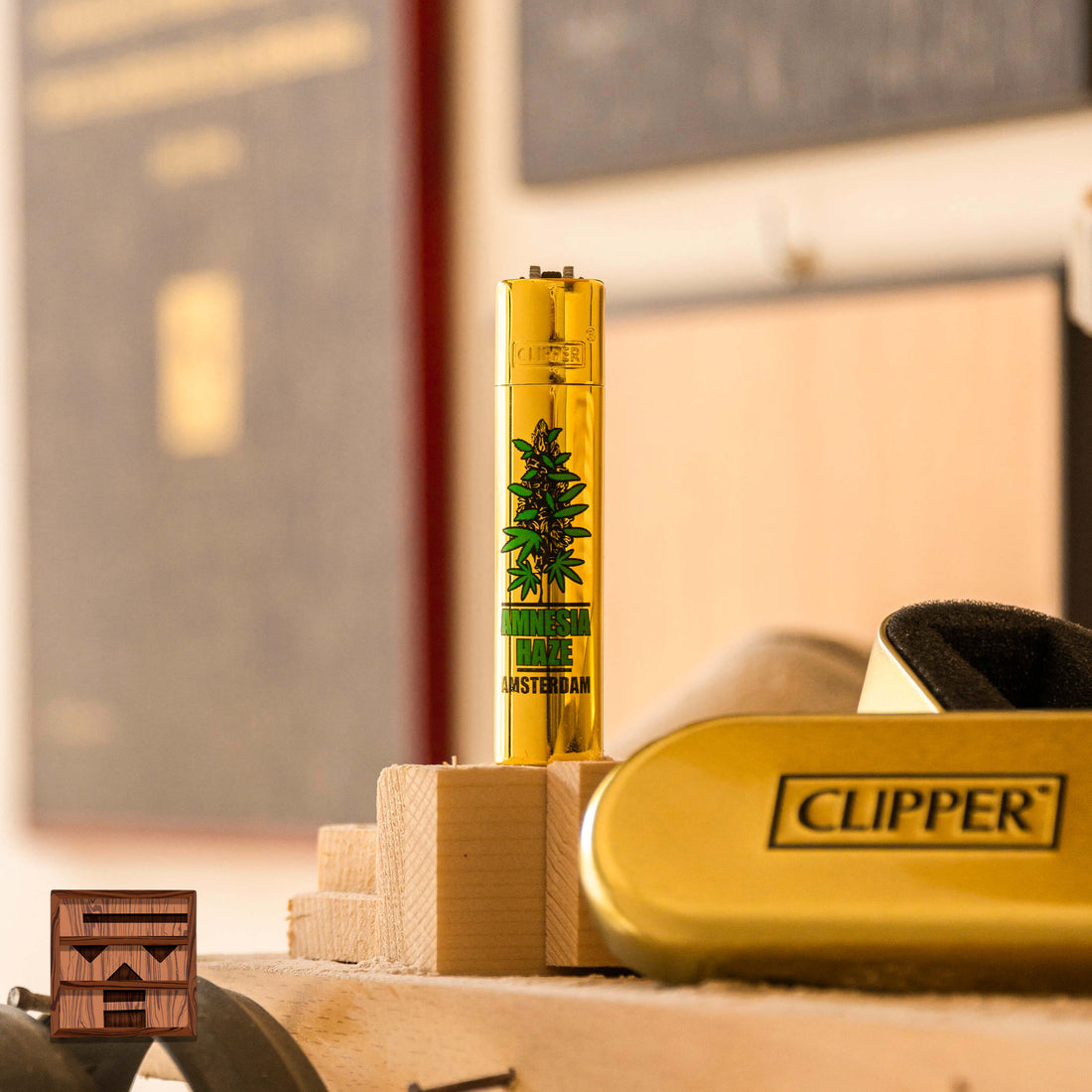 Clipper métal avec étui - Gold Amnesia Clipper clipper-collection-gold-a :  Smoke Express : boutique articles fumeurs, chichas